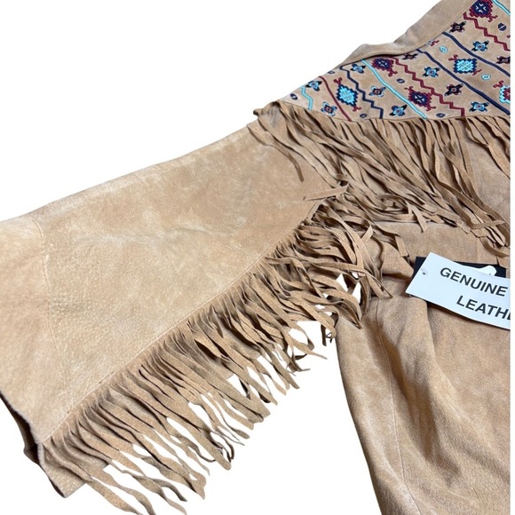 NWT Vintage Via Accenti Suede Fringe Jacket Women's 1X/2X Southwest Boho Western - Picture 6 of 16